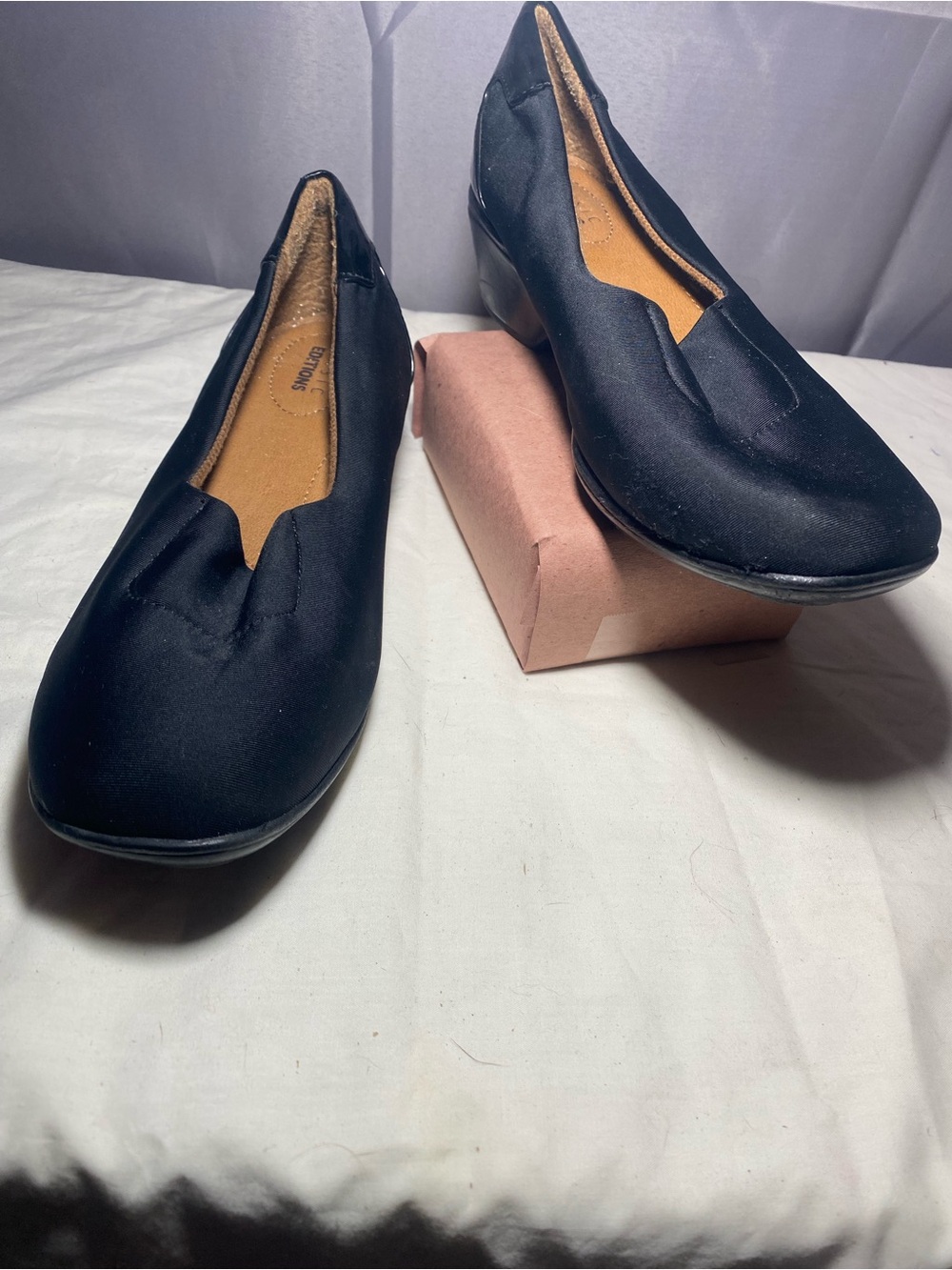 Basic Editions Black Slip-On Comfort Flats